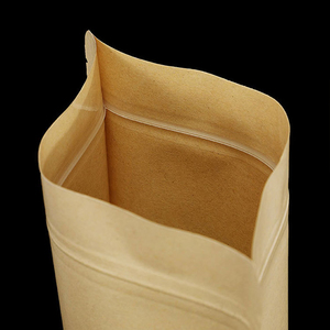 Logo Túi giấy Kraft màu nâu trắng nhiều lớp túi niêm phong nhiệt để đóng gói thực phẩm Hạt Tự niêm phong đứng lên túi có cửa sổ - Product Image 6