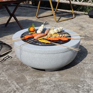 Foyer grillagé <span class=keywords><strong>Barbecue</strong></span> Grill Fire Pit Stove Rond Béton Foyer Personnel Brasero Traditionnel pour la Cuisine - Product Image 4