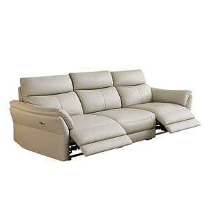 Sofá Seccional Eléctrico Inteligente de Piel con Un Sillón Reclinable Extensible y Diseño Moderno para Sala de Estar - Product Image 6