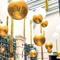 Ballons en aluminium en forme de sphère 4D dorés, de 10 à 60 pouces, parfaits pour les décorations de mariage, d'anniversaire, d'événements et de fêtes