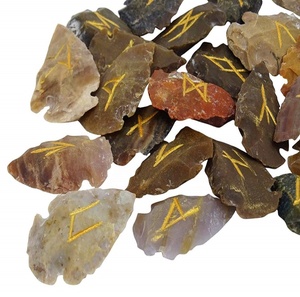 Puntas de Flecha Grabadas con Piedras Preciosas y Letras Doradas, Forma Irregular, Artículos Coleccionables Decorativos - Product Image 1