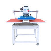 Presse à chaud électrique semi-automatique magnétique double face 220V 40x60cm multicolore pour l'impression de vêtements et de t-shirts