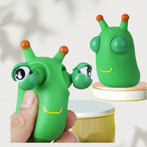 Eye <b>Bug</b> Squeeze <b>Toy</b> Sensory Stress Relief <b>Toy</b> Worm Green PVC Eye Bouncing <b>Toy</b> Kids Christmas Birthday Gift - Product Image 1