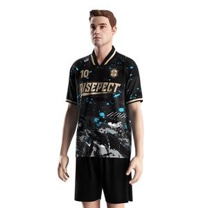 เสื้อฟุตบอลแบบพับได้สำหรับวันแข่งขัน คอตั้ง ระบายอากาศได้ดี พร้อมตัวเลือกผ้าแบบกำหนดเองสำหรับกิจกรรมทีม - Product Image 2