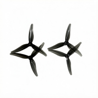 Hélices FPV translucides brillantes en PC à trois pales, réduisant les vibrations, pour drones de course sportifs miniatures à grande vitesse