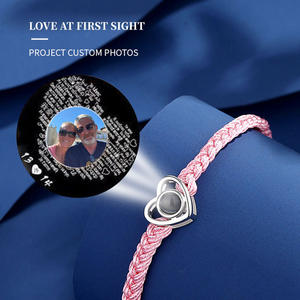 DUYIZHAO, superventas, personalizado, 100, idioma, te amo, proyección de fotos, corazón, <span class=keywords><strong>pulsera</strong></span> ajustable para mujeres, hombres, pareja, regalo - Product Image 5