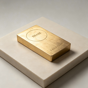 Barre de Laiton Rectangulaire TG 1 Kilogramme 99,9% Pur, Gravée et Brossée, pour Collection, Présentation et Cadeau Premium - Product Image 5