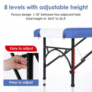 <span class=keywords><strong>Table</strong></span> <span class=keywords><strong>de</strong></span> <span class=keywords><strong>massage</strong></span> portable <span class=keywords><strong>professionnelle</strong></span>, pliable en deux, <span class=keywords><strong>légère</strong></span>, pour salon <span class=keywords><strong>de</strong></span> beauté, spa, lit <span class=keywords><strong>de</strong></span> tatouage, sac <span class=keywords><strong>de</strong></span> transport, design moderne, cuir synthétique - Product Image 3