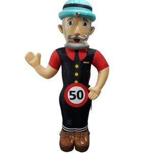 Figura Inflable Gigante Personalizada de Personaje Masculino con Impresión Vívida y Jarra de Cerveza para Celebración de Día de Nacimiento de <span class=keywords><strong>50</strong></span> Años, Evento Comercial - Product Image 3