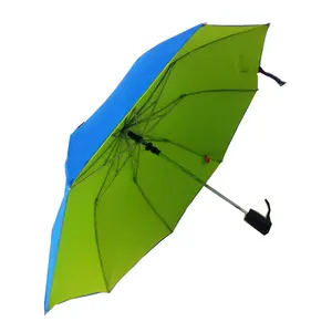 자동 열기 2 층 UV 보호 UPF 50 프로모션 광고 골프 크기 큰 2 맞춤형 로고 및 디자인 접이식 우산