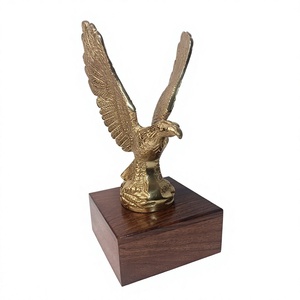 Offre Spéciale moderne en aluminium aigle Statue propagation ailes sculpté or fait à la main artificielle noël maison bureau décoration - Product Image 5