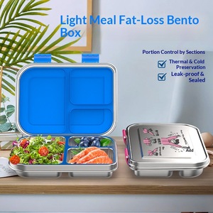 Nouvelle boîte à bento en acier inoxydable 304, grande, à un seul niveau, pour la conservation de la fraîcheur, pour tous les âges - Product Image 5