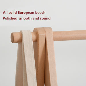 Porte-manteau en bois massif en forme de police de hêtre, cintre de sol Simple pour vêtements, chapeau autoportant, décoration de la maison, dortoir, montage facile - Product Image 5