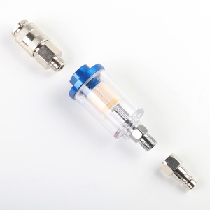 Pistolet de pulvérisation pneumatique, Mini filtre à eau, séparateur d'huile et d'eau, vidange manuelle 1/4 pouces, accessoire d'outil pneumatique en acier inoxydable - Product Image 2