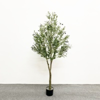 Arbre d'olivier artificiel en plastique à toucher réel, pour la décoration intérieure de maisons, hôtels et jardins, personnalisation en gros