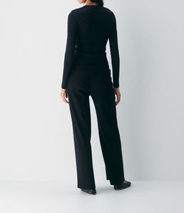 Nuove Magliette da Donna OEM alla Moda, Nere, Morbide e Traspiranti, con Collo Tondo <span class=keywords><strong>Trasparente</strong></span>, Maniche Lunghe, Tinta Unita - Product Image 6