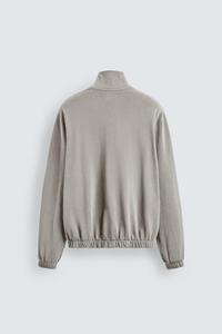 Felpa con Cappuccio Vintage in Maglia di Cotone 100% con Zip, Stile <span class=keywords><strong>ZA</strong></span> <span class=keywords><strong>RA</strong></span>, in Pile Oversize con Chiusura a Cerniera - Product Image 4