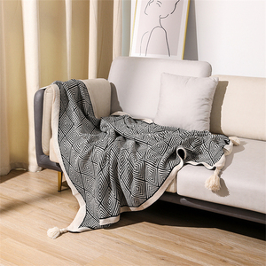 Bán Buôn Polyester Cotton Chấp Nhận Tùy Chỉnh Dệt Kim Chăn Ném Chăn Cho Sofa - Product Image 3