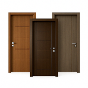 Puertas Interiores Modernas de MDF Enchapado, Acabado en Melamina y PVC, Diseño Contemporáneo para Dormitorio, Oficina y Habitación de Hotel - Product Image 1