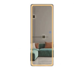Espejo de pie LED moderno, hecho a mano, ecológico, sin marco, de cuerpo entero, con pantalla táctil y luz regulable, ideal para el hogar y el dormitorio. - Product Image 4