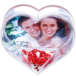 Brillo en forma <span class=keywords><strong>de</strong></span> corazón foto marcos líquido globo <span class=keywords><strong>de</strong></span> nieve foto marco para parejas <span class=keywords><strong>de</strong></span> amigos <span class=keywords><strong>de</strong></span> la familia (amor) - Product Image 4