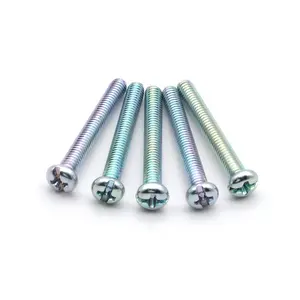 Color Zine Surface Screws Security Fasteners Customized Electric Equipment Phillips and Slotted Driver Pan Head security screw