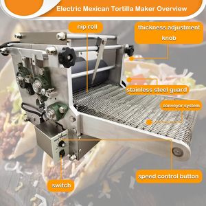 Máquina Multifuncional para Hacer <span class=keywords><strong>Tacos</strong></span> y Tortillas de Maíz de Forma Redonda Mexicana, 5-20 cm, 100 Piezas/min, Ecológica - Product Image 3