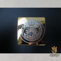 Badges personnalisés en acier inoxydable finition or, gravés et imprimés, enseignes et plaques signalétiques antiques pour bagages et machines