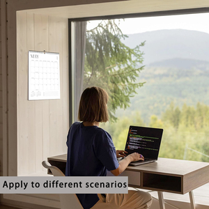 Directement de l'usine |   <span class=keywords><strong>Calendrier</strong></span> mural en carton de haute qualité sur mesure 2026-2027, 18 mois |   Écologique |   Impression offset - Product Image 4