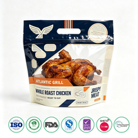Sachet refermable à fermeture éclair pour poulet rôti, résistant à la chaleur, anti-buée, pour micro-ondes, pochette autoportante découpée, qualité alimentaire, 1,5 kg