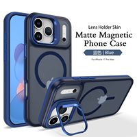 Coque de Téléphone Magnétique à Finition Mate avec Support d'Objectif pour iPhone 17 Pro Max, Design Sportif Mignon, Fabrication Spéciale Dépolie
