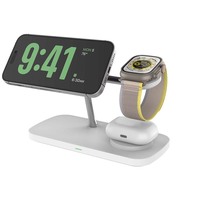 Station de charge tout-en-un en alliage de zinc de qualité supérieure T255 pour smartphone, montre et écouteurs, chargeur sans fil magnétique rapide 15W