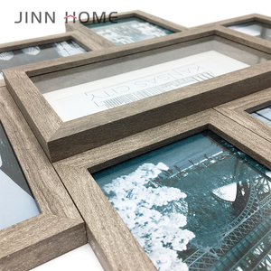 Khung ảnh bằng gỗ gia đình với <span class=keywords><strong>12</strong></span> lỗ cắt dán nhiều ảnh để treo tường để hiển thị những kỷ niệm ở nhà - Product Image 3