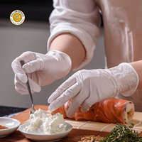 OOLIMAPACK Gants jetables en nitrile d'épaisseur moyenne imperméables en caoutchouc sans poudre pour le lavage de la vaisselle à la maison