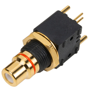 Conector RCA Chapado en Oro para Tocadiscos, Decodificador DAC, Entrada/Salida Digital Coaxial, Placa de Circuito Impreso, Conector de 90 Grados para Soldar