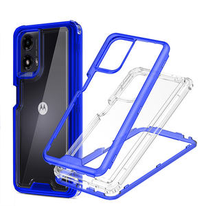 Funda Transparente para Teléfono con Protección Antigolpes en las 4 Esquinas, Carcasa Rígida de PC para Motorola <span class=keywords><strong>Moto</strong></span> G75 G55 G05 G15 G45 G85 - Product Image 1