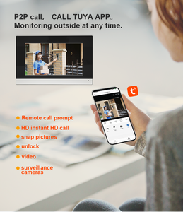 Serrure de porte intelligente TYSH Tuya Wifi <span class=keywords><strong>avec</strong></span> sonnette vidéo 1080p HD, <span class=keywords><strong>interphone</strong></span> IP <span class=keywords><strong>avec</strong></span> Wifi Tuya Smart Home - Product Image 4