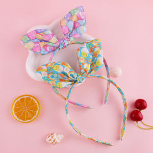 Diademas con Orejas de Conejo de Pascua de Dibujos Animados para Niñas, Horquillas Versátiles con Lazo, Diademas Lindas para el Cabello - Product Image 3