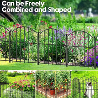 Panel de Cerca Metálica de Acero de Alta Calidad para Jardín, Cerca Ornamental Tubular de Acero