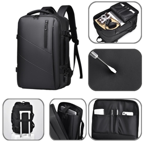 <span class=keywords><strong>Mochila</strong></span> Oxford Azul <span class=keywords><strong>50</strong></span> <span class=keywords><strong>Litros</strong></span> Impermeable con USB Dry Bags Corporativo Mayorista sin Cremallera - Product Image 4