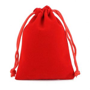 Custom Logo and Color Wholesale Velvet Jewelry Pouch Recyclable <b>Drawstring</b> Gift Bag for Necklaces Watches and Glasses - Product Image 5