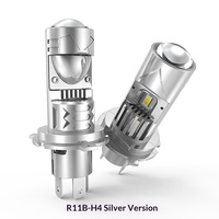 Phare de moto à LED, projecteur H4, phare de voiture à LED à branchement direct, double faisceau, 12V, phare avant, lentille haute transparence, R11B, 30W