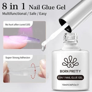 Sinh Ra Khá OEM Biểu Tượng Tùy Chỉnh Nhãn Hiệu Riêng 8 Trong 1 Nail Mẹo Gel Keo Cho Móng Tay Đỉnh Và Acrylic Nail Mở Rộng Strengthener - Product Image 3