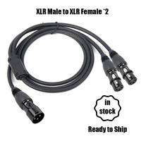 Câble de microphone Yinyu YC020K OFC blindé XLR mâle vers 2 femelles en Y, câble audio équilibré pour mélangeur et contrôleurs DMX