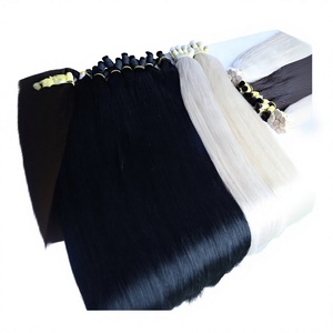 Cheveux humains vierges vietnamiens bruts en vrac, ondulés et lisses, couleur claire, double trame, double tirage, pour tissage, livraison mondiale - Product Image 1