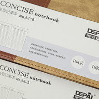 Libreta Depai 6418 Caramel, Agenda Semanal, Libreta de Cuentas, para Negocios, Oficina, Estudiantes, Planificador, Piel Sintética, 92 Hojas
