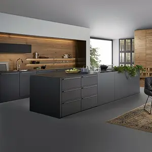 Grosir Kabinet Dapur Furnitur Dapur Modern Pernis Tikar Kilau Tinggi