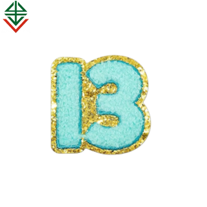 Số Vàng Long Lanh Chenille Các Bản Vá Lỗi Bán Buôn Lớn Guitar Mèo Tự Dính Chenille Các Bản Vá Lỗi - Product Image 5