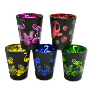 Produsen logo kustom <span class=keywords><strong>Shot</strong></span> kaca elektroplating warna-warni suvenir wisatawan Pink perak gelas <span class=keywords><strong>Shot</strong></span> putri duyung - Product Image 5