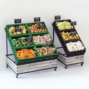 Exhibidor de Frutas de Madera para Supermercado, Exhibidor de Frutas y Verduras para <span class=keywords><strong>Megastore</strong></span>, Exhibidor de Verduras Frescas y Secas para Tienda de Abarrotes - Product Image 6